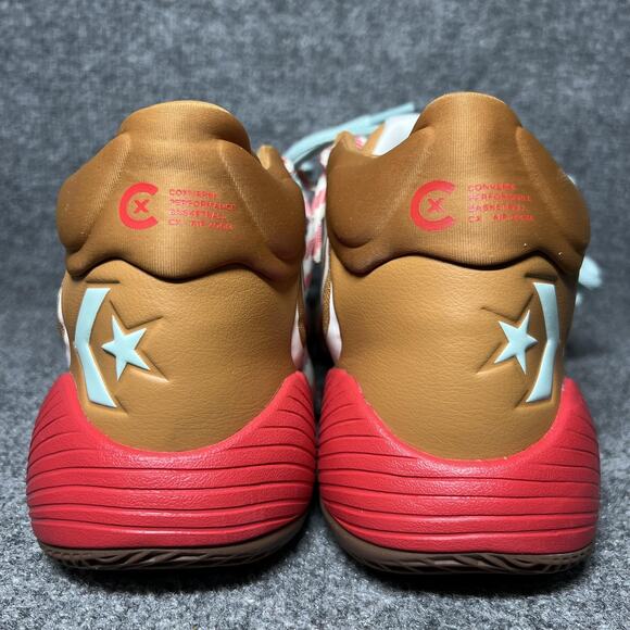 Converse Basketball Shoes Mens Size 11 Tan White Red Air Zoom A09256C Multicolor - Picture 4 of 9